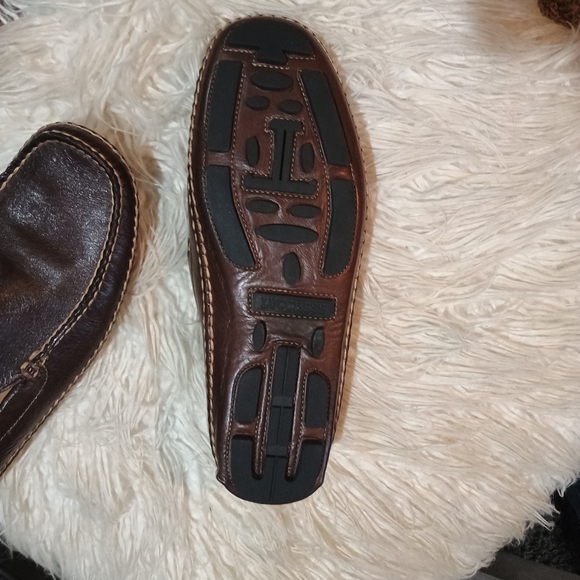 Men's Lucchese Luxurious Dark Brown Leather Driving Loafers - Picture 5 of 5